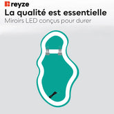 Miroir LED Asymétrique 2 | Sans Boutons Tactiles | Lumière Blanche Chaude - Reyze Série Salono Modèle 1 - Vertical