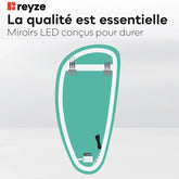 Miroir LED Asymétrique Vertical | Bouton Tactile | Lumière Blanche Chaude - Reyze Série Ambient Modèle 1