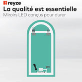 Miroir LED Semi-Ovale 2 | Bouton Tactile | Lumière blanche neutre - Reyze Série Ambient Modèle 1