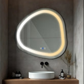 Miroir LED Asymétrique | boutons tactiles | Fonction Anti-Buée | Température de couleur réglable - Reyze Série Salono Modèle 1
