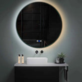 Miroir LED Rond | boutons tactiles | Fonction Anti-Buée | Température de couleur réglable - Reyze Série Ambient Modèle 1