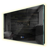 Miroir LED Horizontal | boutons tactiles | Fonction Anti-Buée | Lumière blanche neutre - Reyze Série Ambient Modèle 1