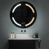 Miroir LED Rond | boutons tactiles | Fonction Anti-Buée | Température de couleur réglable - Reyze Série Salono Modèle 2