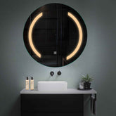 Miroir LED Rond | Bouton Tactile | Lumière Blanche Chaude - Reyze Série Salono Modèle 5