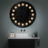 Miroir LED Rond | Sans Boutons Tactiles | Lumière Blanche Chaude - Reyze Série Salono Modèle 6