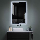 Miroir LED Vertical | Sans Boutons Tactiles | Lumière blanche froide - Reyze Série Edge Modèle 2