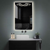 Miroir LED Vertical | Sans Boutons Tactiles | Lumière blanche neutre - Reyze Série Good Vibes Modèle 6