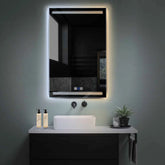 Miroir LED Vertical | boutons tactiles | Fonction Anti-Buée | Température de couleur réglable - Reyze Série Minimal Modèle 8