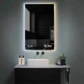 Miroir LED Vertical | boutons tactiles | Fonction Anti-Buée | Température de couleur réglable - Reyze Série Motivated Modèle 6