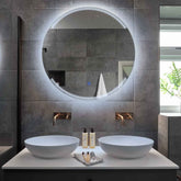 Miroir LED Rond | Bouton Tactile | Lumière blanche froide - Reyze Série Edge Modèle 8