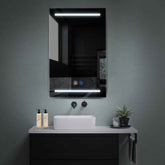 Miroir LED Vertical | boutons tactiles | Fonction Anti-Buée | Lumière blanche froide - Reyze Série Salono Modèle 4