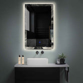 Miroir LED Vertical | Bouton Tactile | Lumière blanche neutre - Reyze Série Simetria Modèle 8