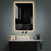 Miroir LED Vertical | Sans Boutons Tactiles | Lumière Blanche Chaude - Reyze Série Edge Modèle 5