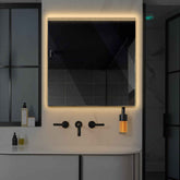 Miroir LED Carré | Sans Boutons Tactiles | Lumière Blanche Chaude - Reyze Série Edge Modèle 5