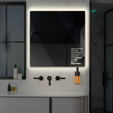 Miroir LED Carré | Sans Boutons Tactiles | Lumière blanche neutre - Reyze Série Motivated Modèle 2