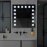 Miroir LED Carré | Sans Boutons Tactiles | Lumière blanche froide - Reyze Série Salono Modèle 6