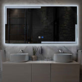Miroir LED Horizontal | boutons tactiles | Fonction Anti-Buée | Lumière blanche froide - Reyze Série Edge Modèle 2