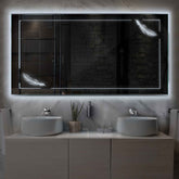 Miroir LED Horizontal | Sans Boutons Tactiles | Lumière blanche froide - Reyze Série Good Vibes Modèle 2