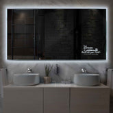 Miroir LED Horizontal | Sans Boutons Tactiles | Lumière blanche froide - Reyze Série Motivated Modèle 3