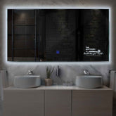 Miroir LED Horizontal | Bouton Tactile | Lumière blanche froide - Reyze Série Motivated Modèle 3