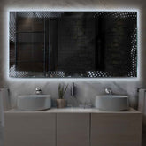 Miroir LED Horizontal | Sans Boutons Tactiles | Lumière blanche froide - Reyze Série Simetria Modèle 8