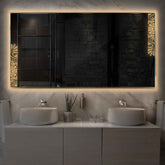 Miroir LED Horizontal | Sans Boutons Tactiles | Lumière Blanche Chaude - Reyze Série Good Vibes Modèle 4