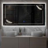 Miroir LED Horizontal | Bouton Tactile | Lumière blanche neutre - Reyze Série Good Vibes Modèle 2