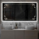 Miroir LED Horizontal | Sans Boutons Tactiles | Lumière blanche neutre - Reyze Série Good Vibes Modèle 5