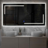 Miroir LED Horizontal | Bouton Tactile | Lumière blanche neutre - Reyze Série Minimal Modèle 2