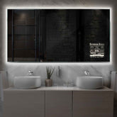 Miroir LED Horizontal | Sans Boutons Tactiles | Lumière blanche neutre - Reyze Série Motivated Modèle 5