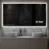 Miroir LED Horizontal | Bouton Tactile | Lumière blanche neutre - Reyze Série Motivated Modèle 6