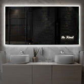 Miroir LED Horizontal | Sans Boutons Tactiles | Lumière blanche neutre - Reyze Série Motivated Modèle 6