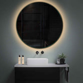 Miroir LED Rond | Sans Boutons Tactiles | Lumière Blanche Chaude - Reyze Série Ambient Modèle 1
