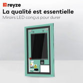 Miroir LED Vertical | boutons tactiles | Fonction Anti-Buée | Lumière blanche froide - Reyze Série Motivated Modèle 7