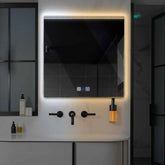 Miroir LED Carré | boutons tactiles | Fonction Anti-Buée | Température de couleur réglable - Reyze Série Edge Modèle 5
