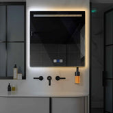 Miroir LED Carré | boutons tactiles | Fonction Anti-Buée | Température de couleur réglable - Reyze Série Minimal Modèle 5