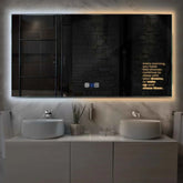 Miroir LED Horizontal | boutons tactiles | Fonction Anti-Buée | Température de couleur réglable - Reyze Série Motivated Modèle 2