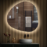 Miroir LED Asymétrique | Sans Boutons Tactiles | Lumière blanche neutre - Reyze Série Ambient Modèle 1