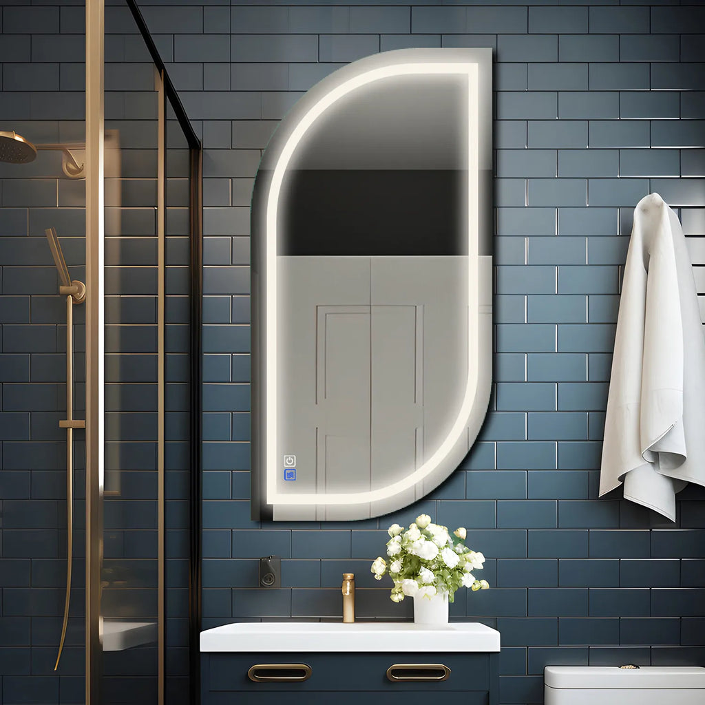 Miroir LED Semi-ovale v1 - Collection Reyze Salono