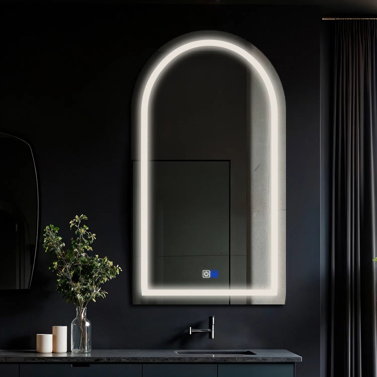 Miroir LED Semi-ovale v2 - Collection Reyze Salono