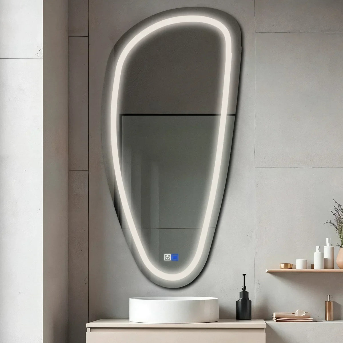 Miroir LED Asymétrique v4 - Collection Reyze Salono