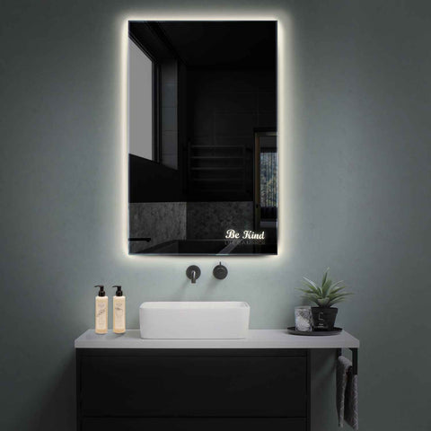 Miroir LED Vertical | Sans Boutons Tactiles | Lumière blanche neutre - Reyze Série Motivated Modèle 6
