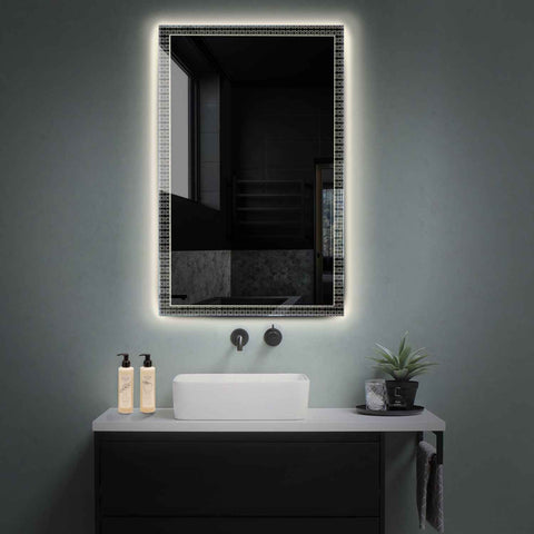 Miroir LED Vertical | Sans Boutons Tactiles | Lumière blanche neutre - Reyze Série Official Modèle 5