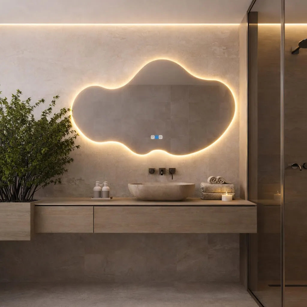 Miroir LED Asymétrique v2 - Collection Reyze Ambient