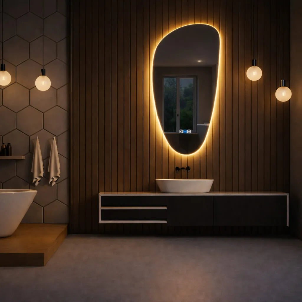Miroir LED Asymétrique v4 - Collection Reyze Ambient